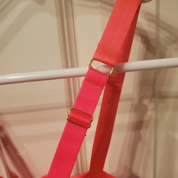 Victoria's Secret Hot Pink Lined Demi Lace Bustier Bra Size 34C - Picture 7 of 8